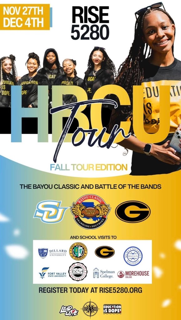 RISE 5280 HBCU Tour Fall Tour Edition flyer